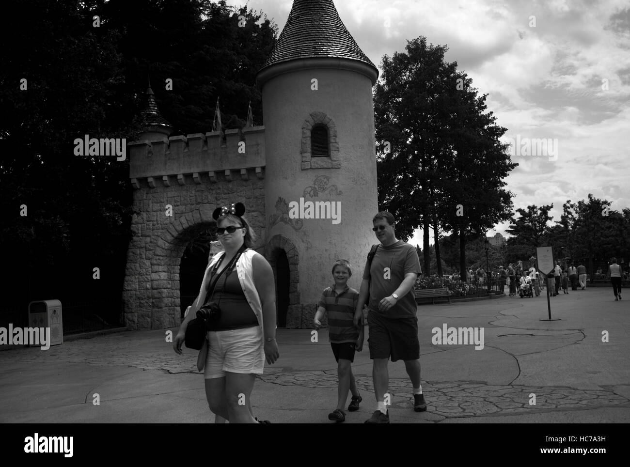 Persone in un parco a tema Foto Stock