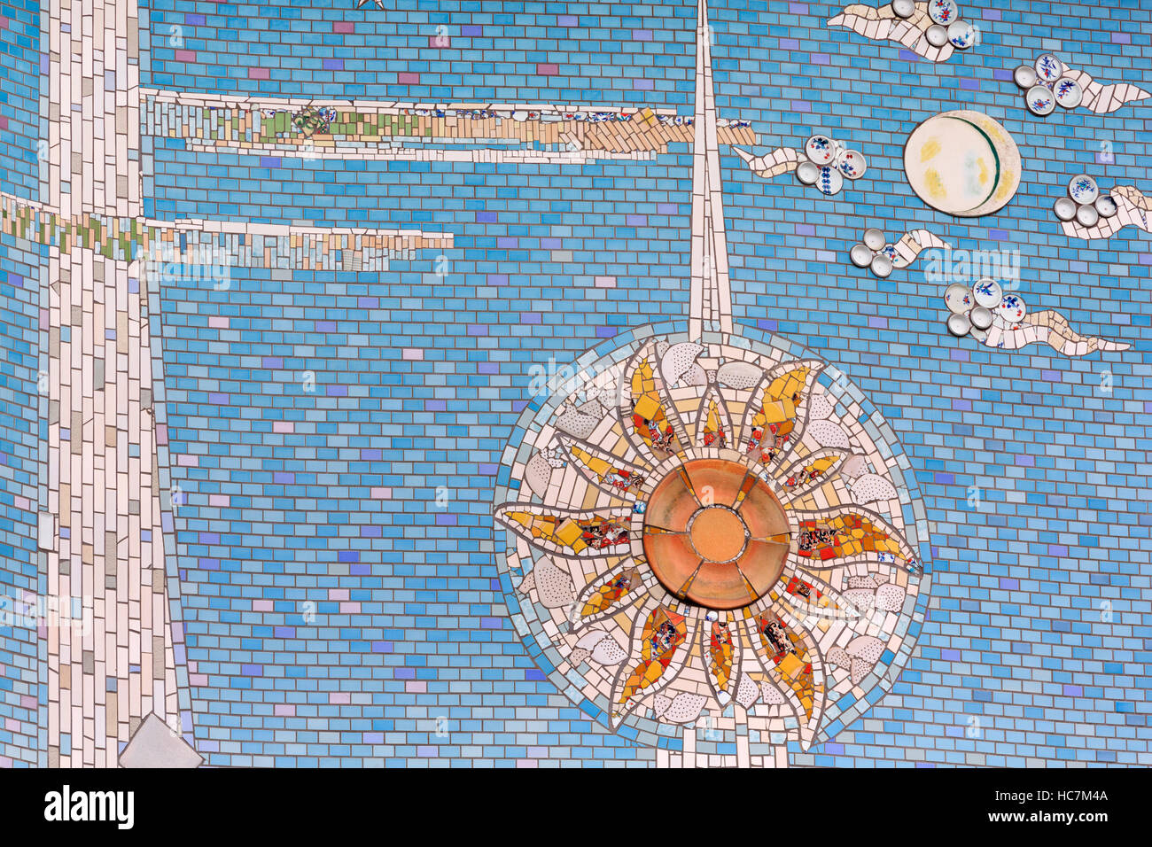 Imperial Music Hall mosaico, Tokyo, Giappone Foto Stock