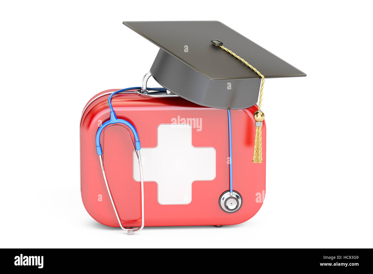 Medical Education concetto. 3D rendering isolati su sfondo bianco Foto Stock