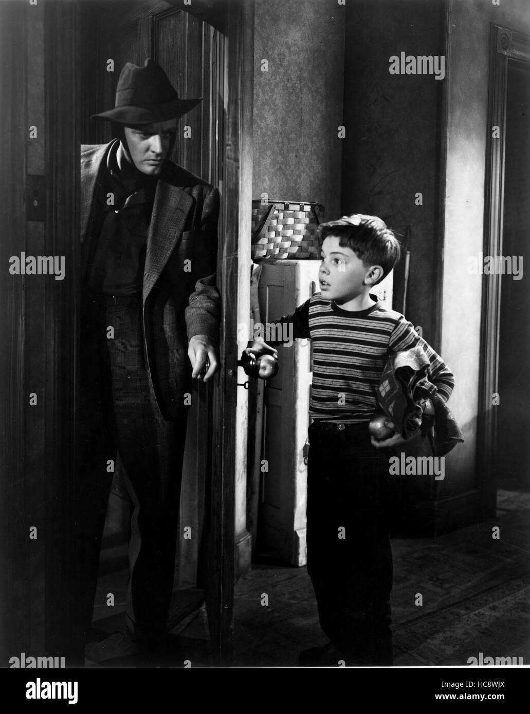 La finestra, da sinistra, Arthur Kennedy, Bobby Driscoll, 1949 Foto Stock