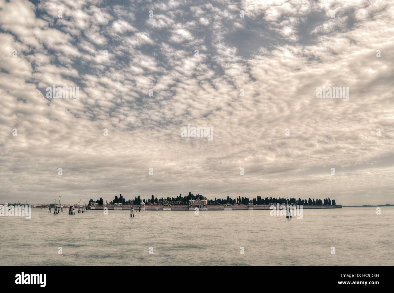 Immagine hdr di San Michele cimitero Isola a Venezia, Italia Foto Stock