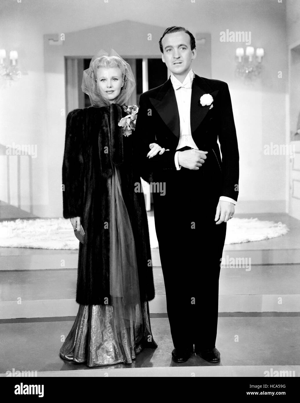 Corso di laurea madre, da sinistra: Ginger Rogers, David Niven, 1939 Foto Stock