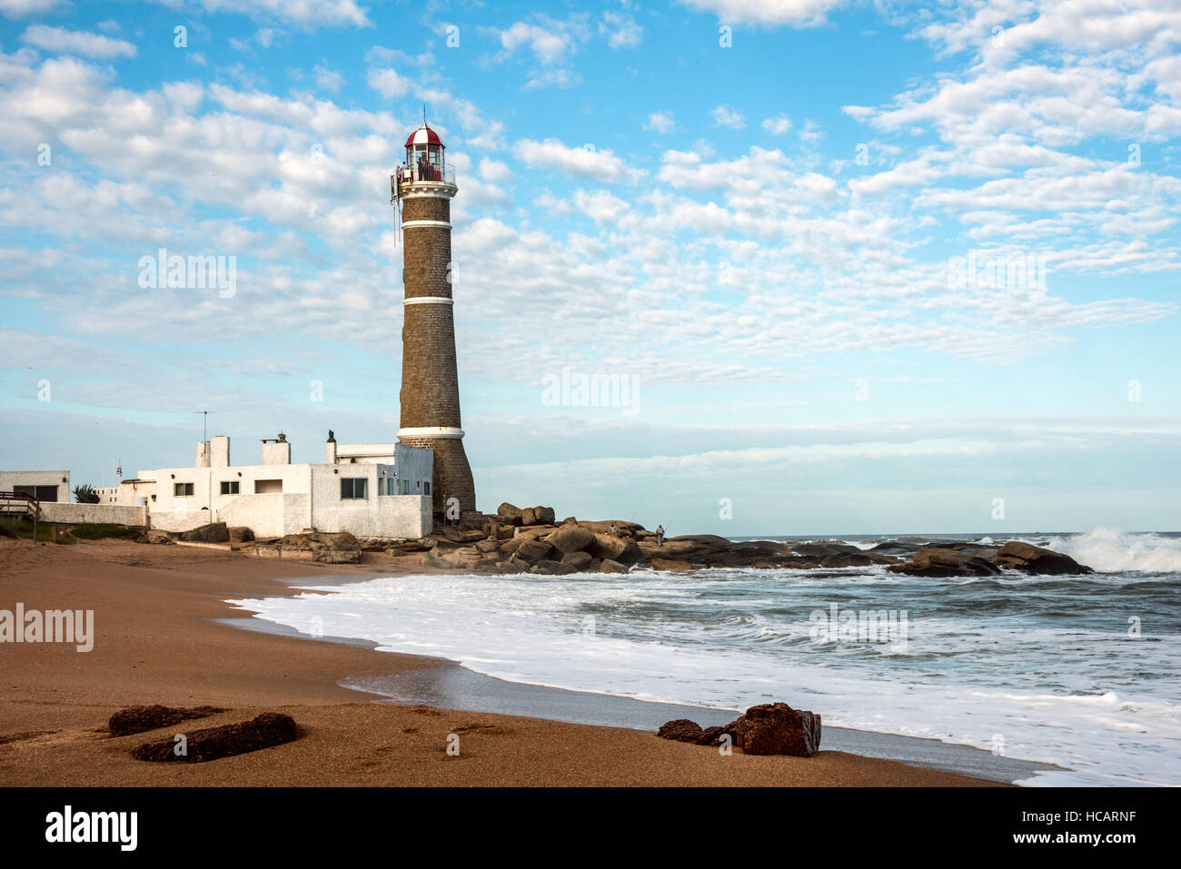 Faro in Jose Ignacio vicino a Punta del Este, Costa Atlantica, Uruguay Foto Stock