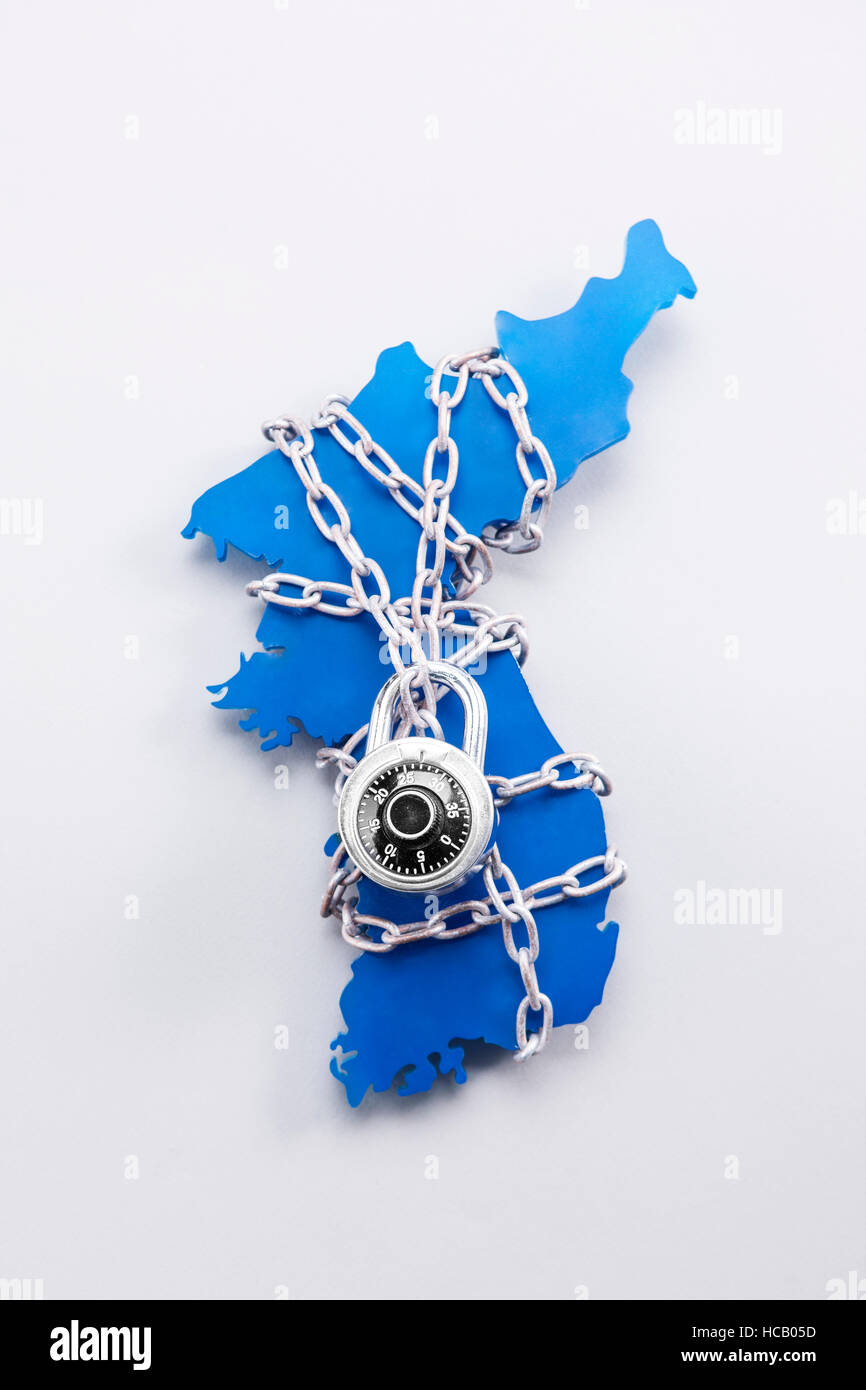 Penisola di Han tieded fino a catena Foto Stock