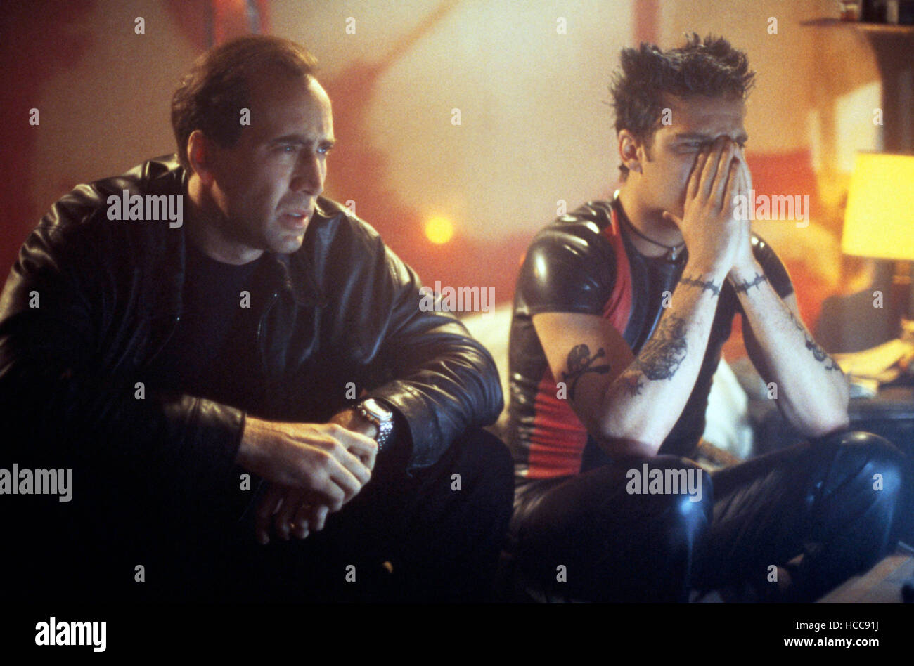 8mm, da sinistra: Nicolas Cage, Joaquin Phoenix, 1999, ©Columbia Pictures/cortesia Everett Collection Foto Stock