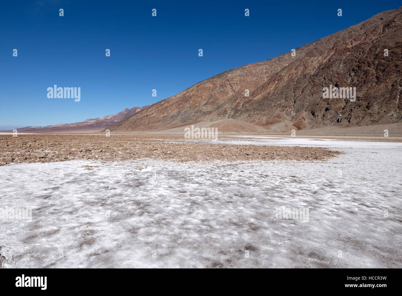Il bacino di Badwater in California's Death Valley Foto Stock