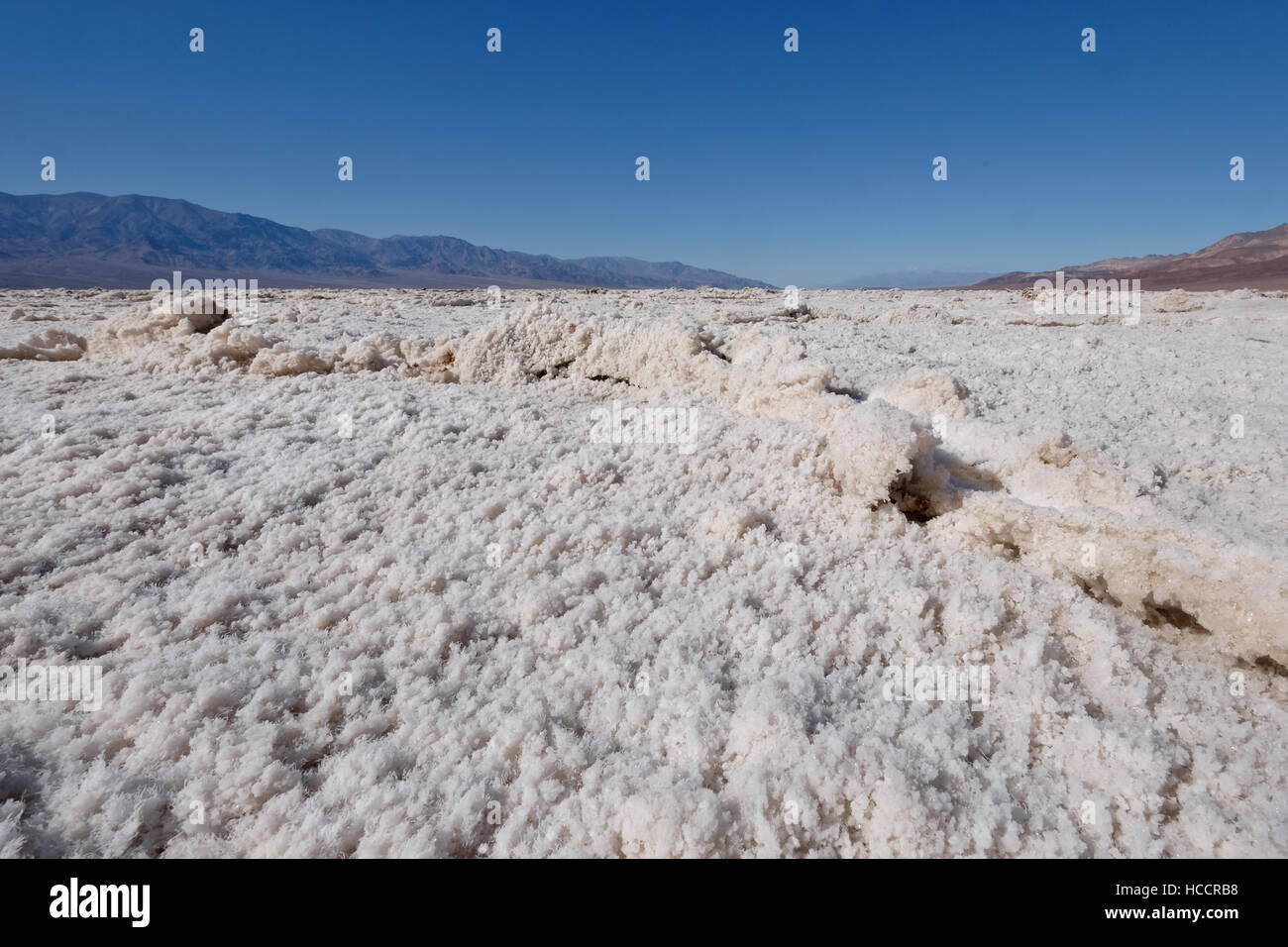 Il bacino di Badwater in California's Death Valley Foto Stock