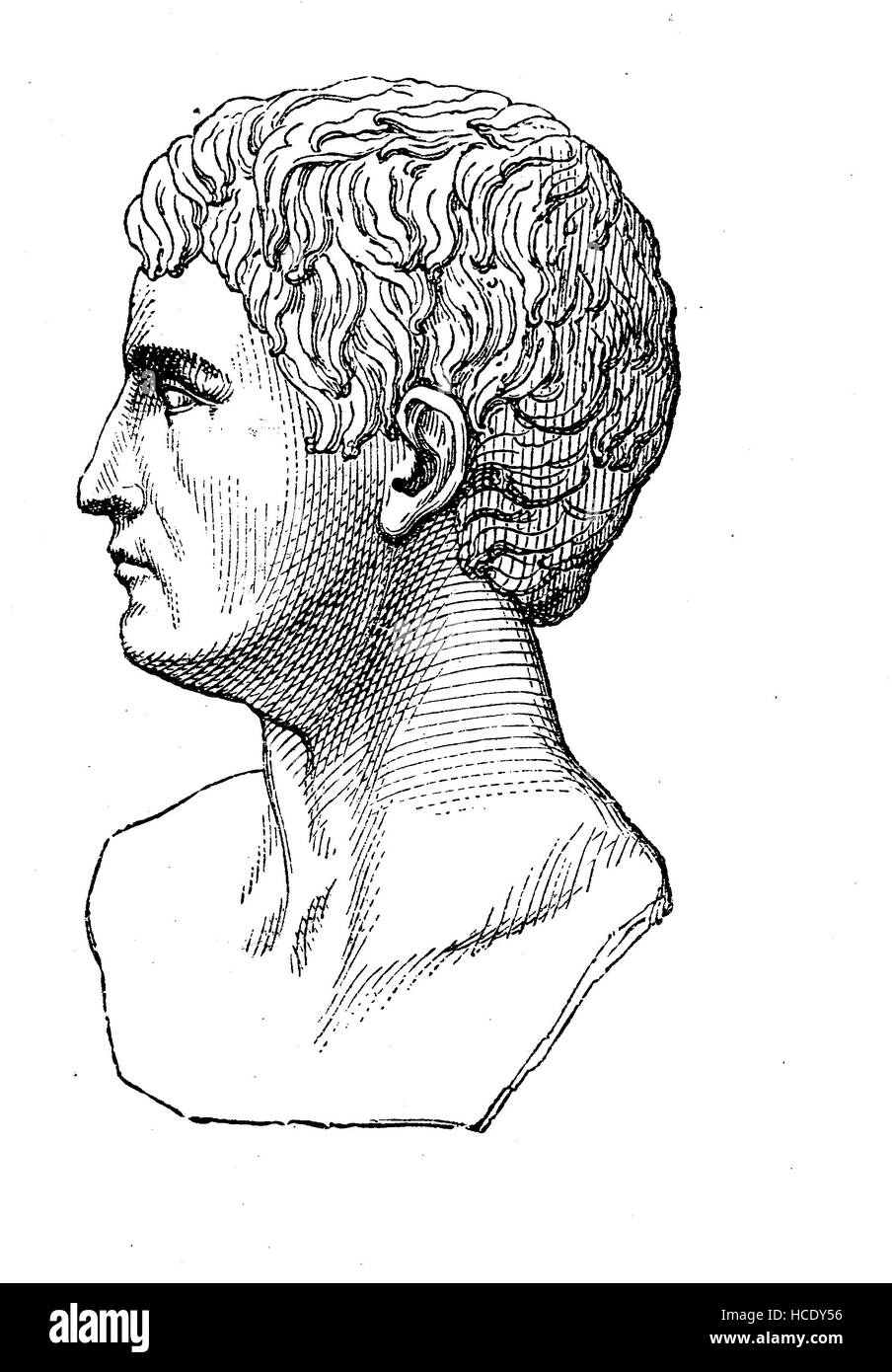 Caligola, Gaio Giulio Cesare Augusto Germanicus, AD 12 - ANNUNCIO 41, imperatore romano, la storia di Roma antica, l'impero romano, Italia Foto Stock