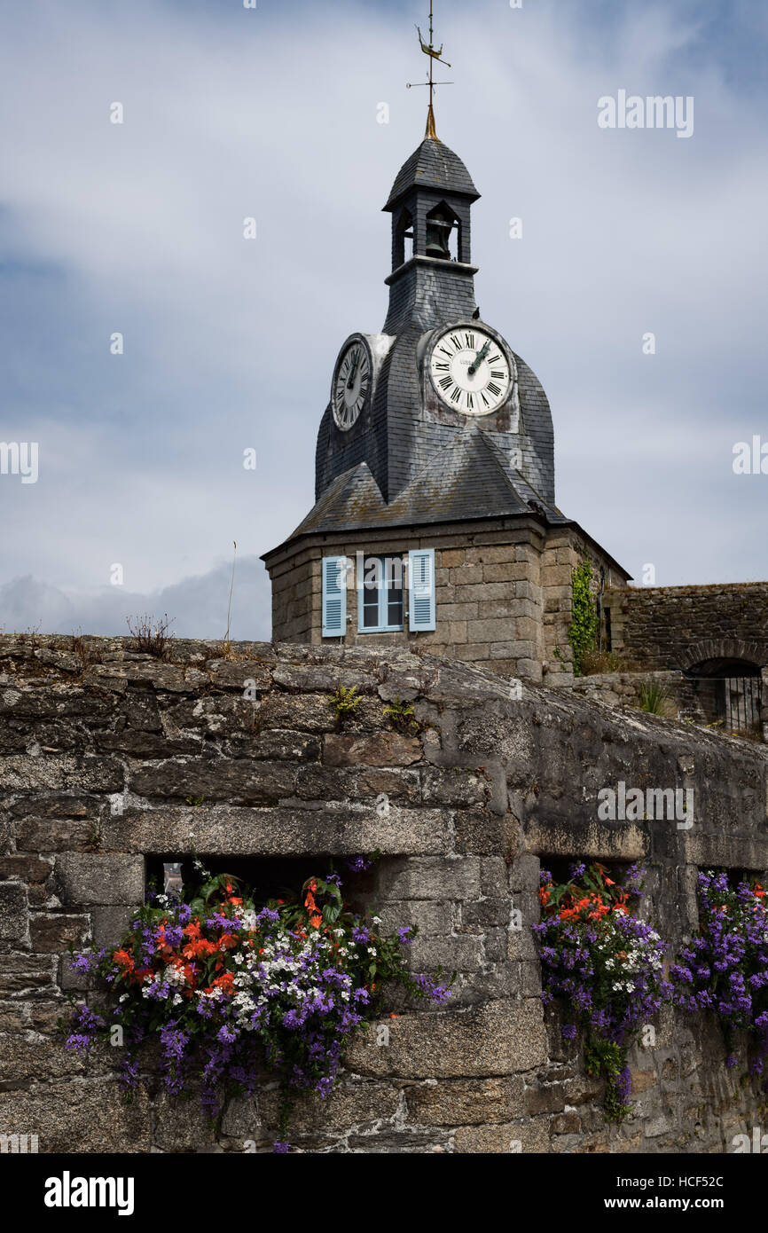 Il forte e la città murata a Concarneau, Bretagne, Francia Foto Stock