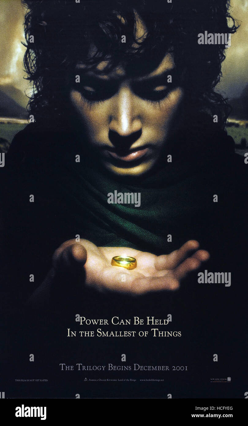 Il Signore degli Anelli: La compagnia dell'anello, noi anticipo locandina,  Elia legno, 2001. ©New Line Cinema/cortesia Everett Foto stock - Alamy