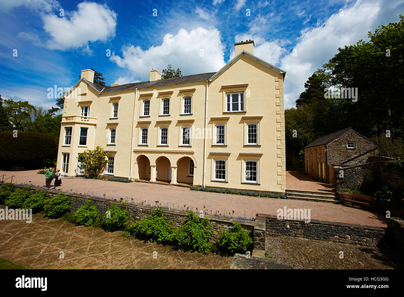Casa Aberglasney, Aberglasney giardini, vicino a Llandeilo, Carmarthenshire, Wales, Regno Unito Foto Stock