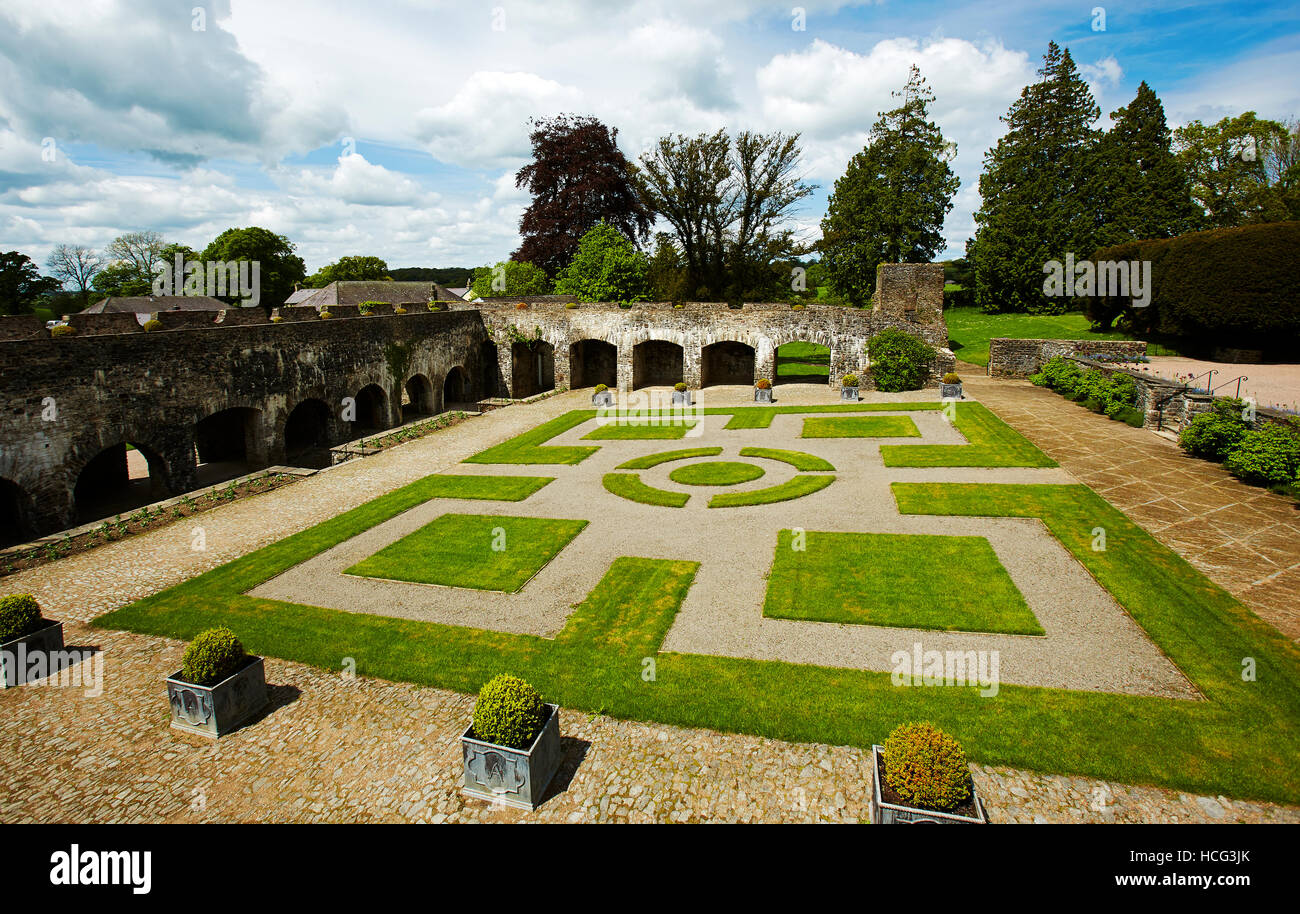 Aberglasney giardini, vicino a Llandeilo, Carmarthenshire, Wales, Regno Unito Foto Stock