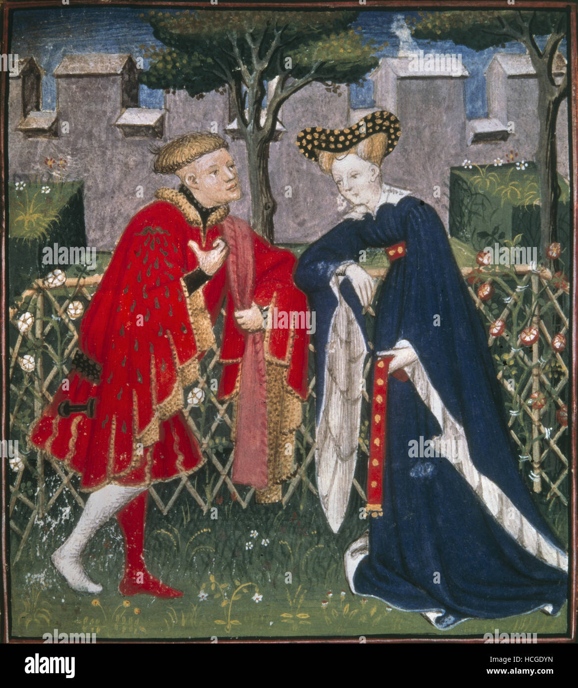 Christine de Pisano (1364-1431) - Un uomo dichiara il suo amore per una donna Foto Stock