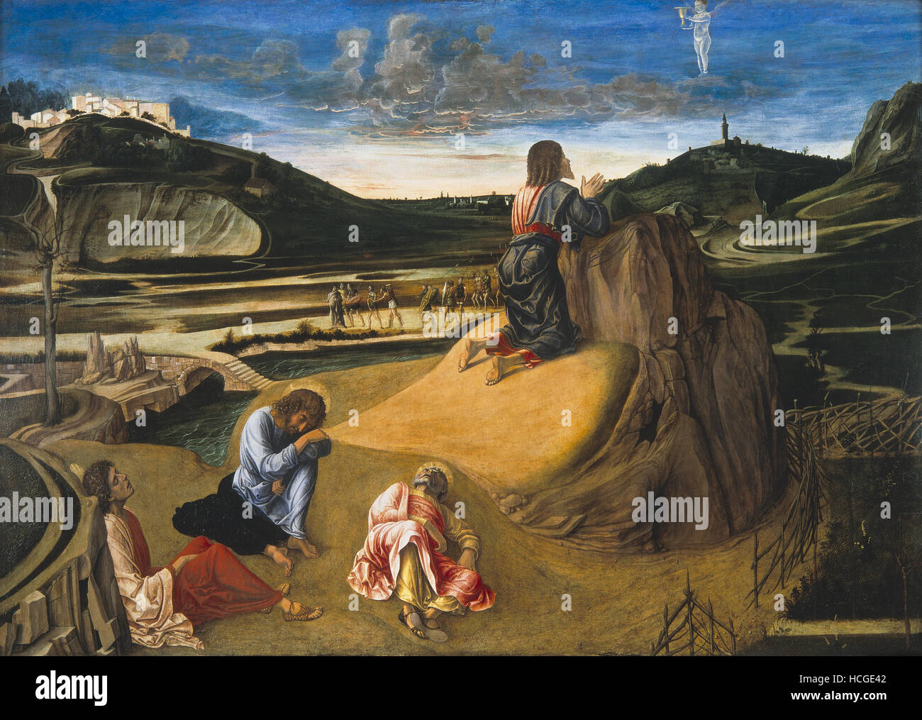 Giovanni Bellini - agonia nel giardino - 1465 Foto Stock