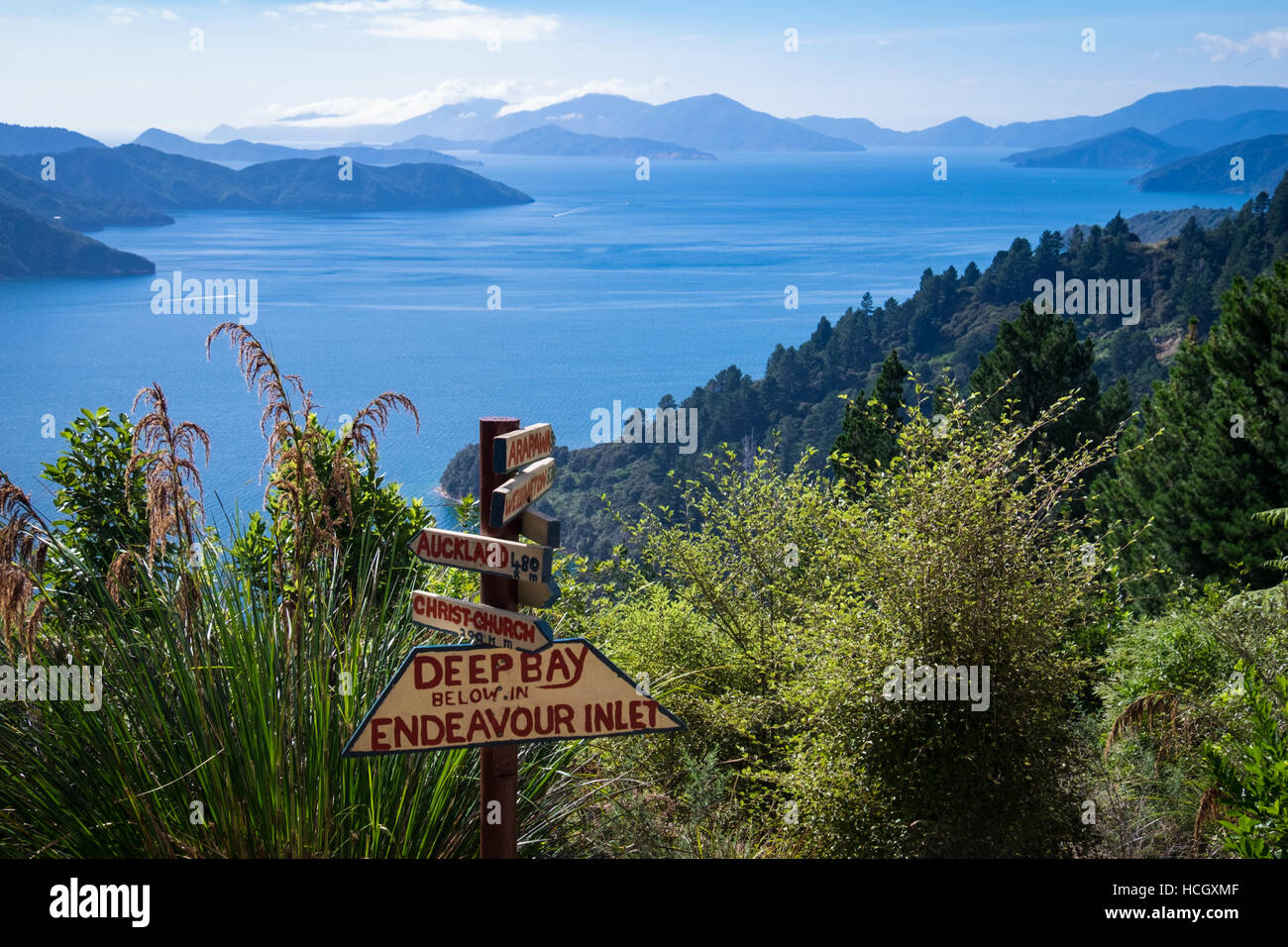 Marlborough Sounds, Nuova Zelanda Foto Stock