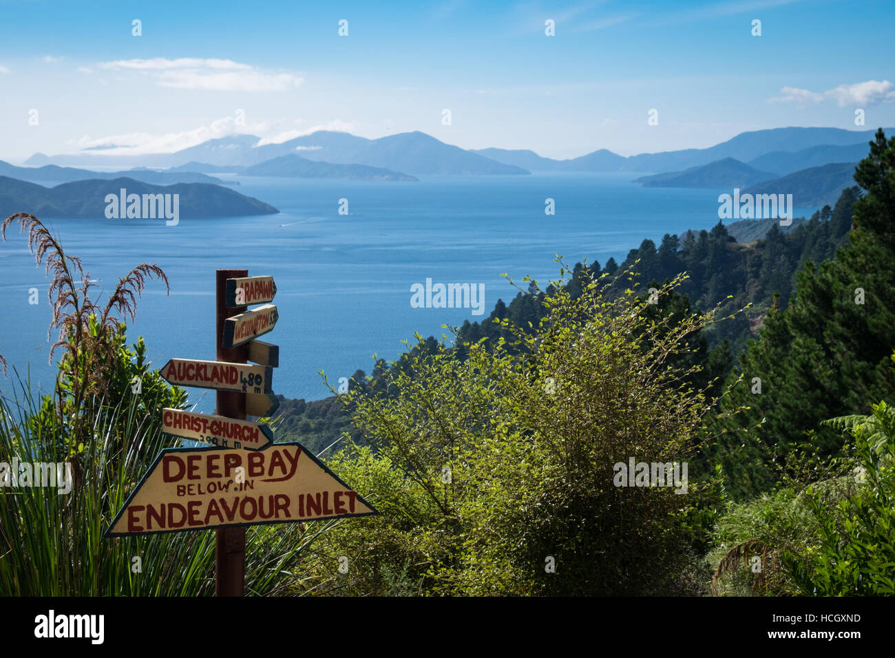 Marlborough Sounds, Nuova Zelanda Foto Stock