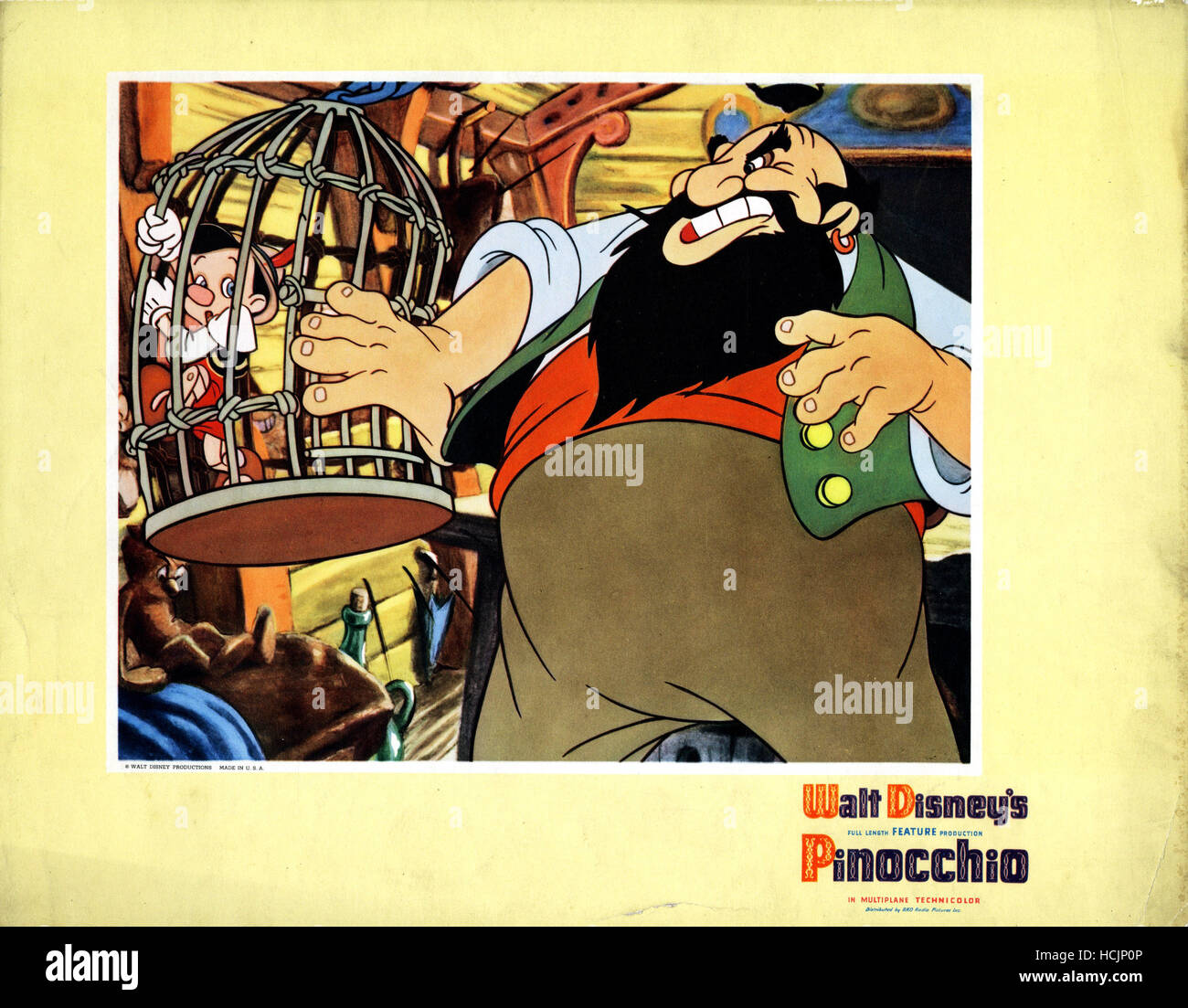 PINOCCHIO, da sinistra, Pinocchio, Stromboli, 1940, ©Walt Disney/cortesia Everett Collection Foto Stock