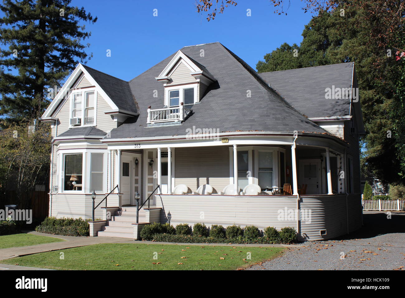 Queen Anne Cottage, Healdsburg, California Foto Stock