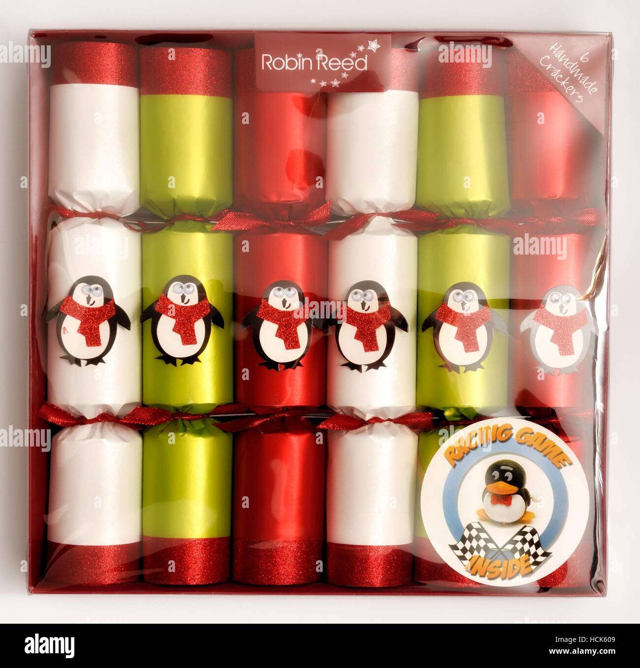 Un Christmas Cracker gioco di corse Foto Stock