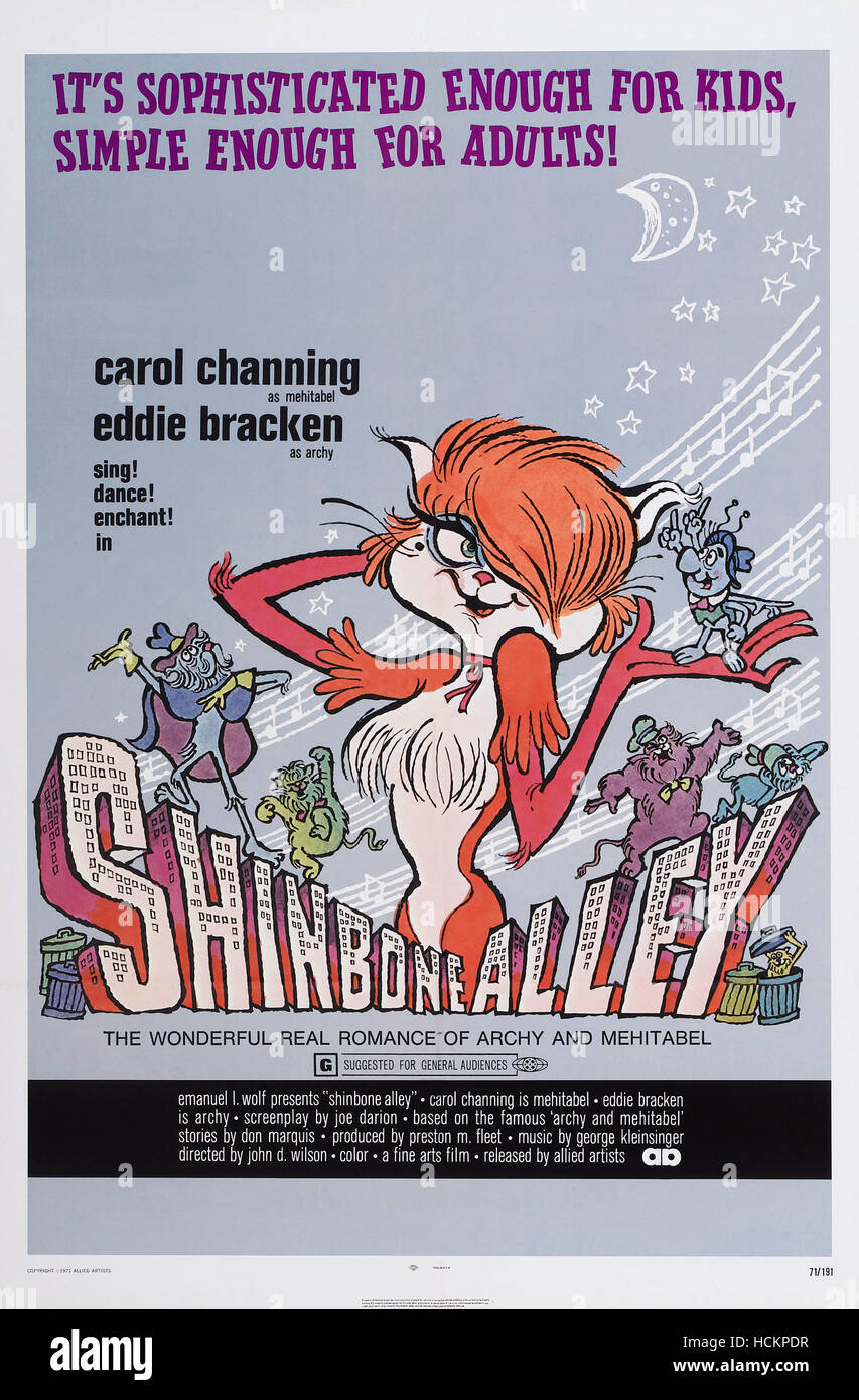 SHINBONE ALLEY, noi locandina, 1970 Foto Stock