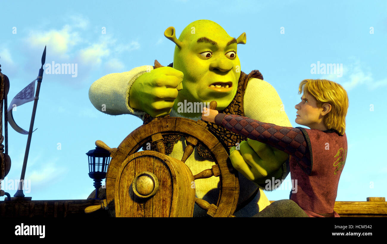 SHREK TERZO, (aka Shrek 3), Shrek (voice: Mike Myers), il Principe Artie (voice: Justin Timberlake), 2007. ©Paramount/cortesia Foto Stock