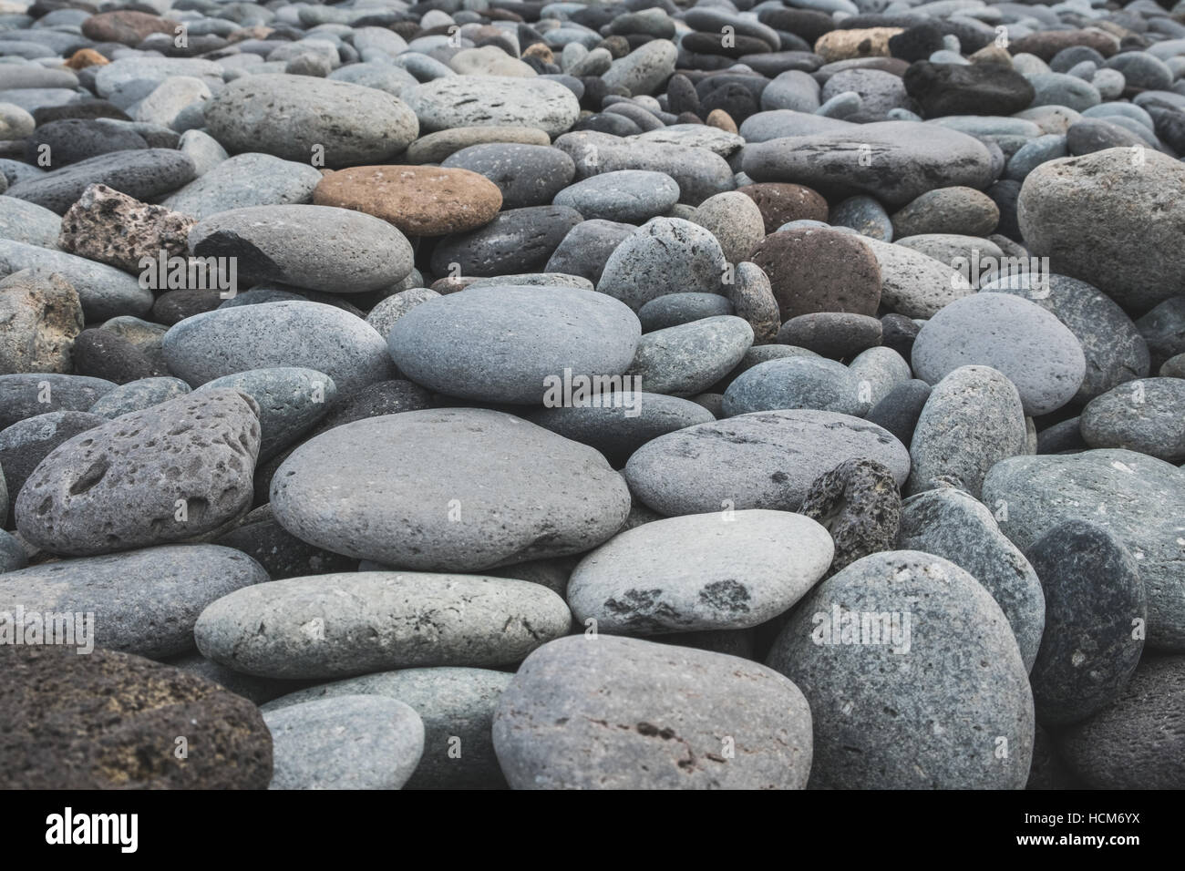 Pietre ghiaia / spiaggia di pietra Foto Stock