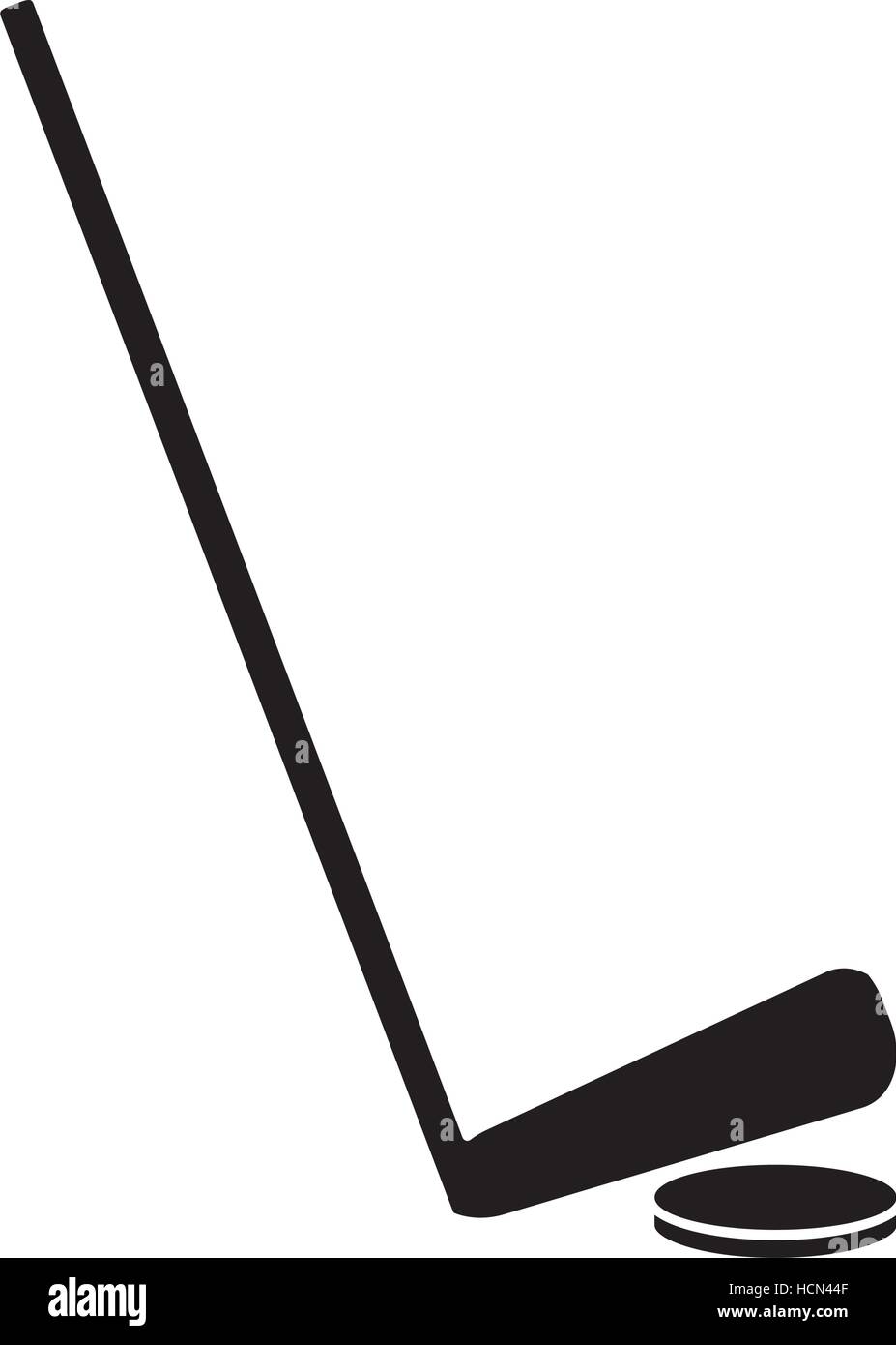 Hockey gioco stick e il pittogramma di puck Illustrazione Vettoriale