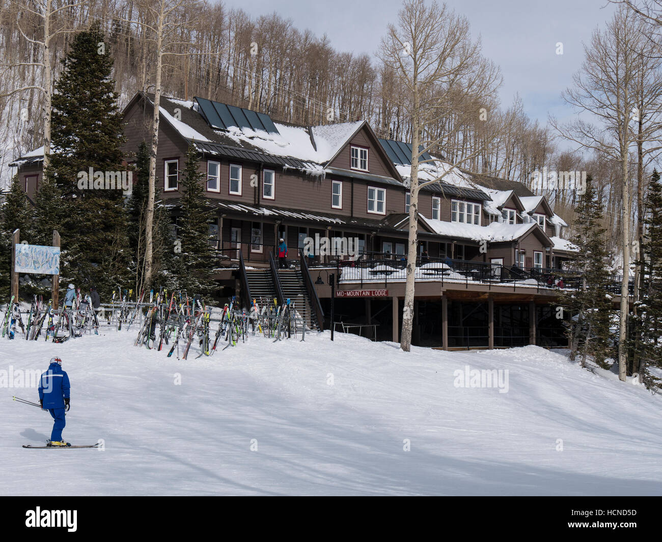 Mid-Mountain Lodge, Park City Mountain Resort, Park City, Utah. Foto Stock