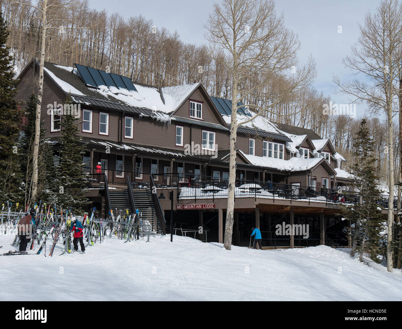 Mid-Mountain Lodge, Park City Mountain Resort, Park City, Utah. Foto Stock