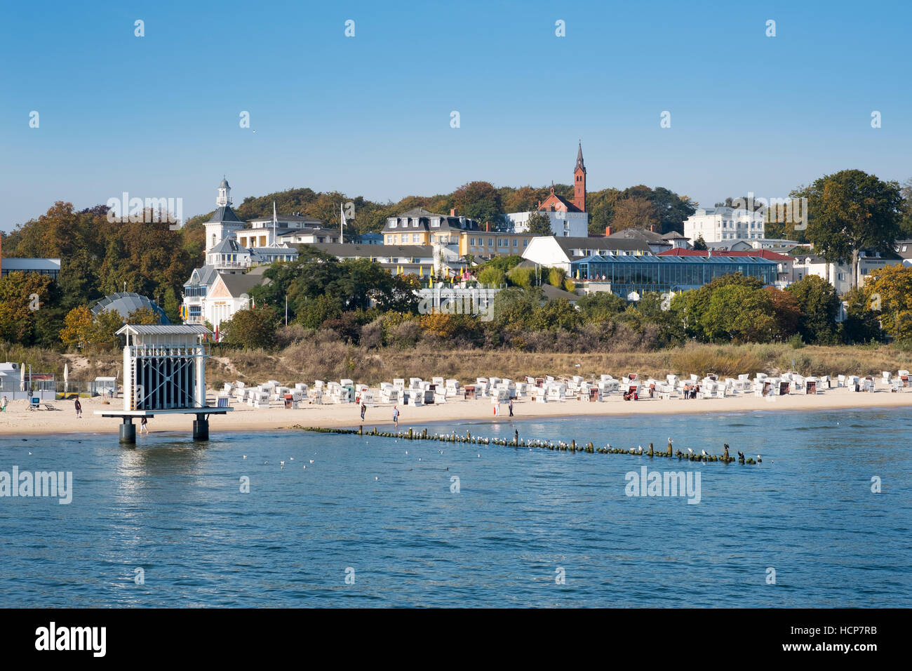 Heringsdorf, bagni imperiali, Usedom, Mar Baltico, Meclemburgo-Pomerania, Germania Foto Stock