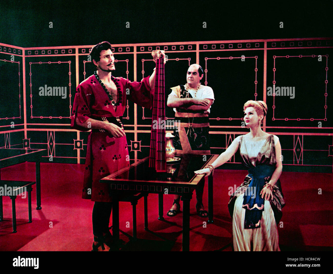 Il Calice d'argento, Jack Palance, Robert Middleton, Virgina Mayo, 1955 Foto Stock