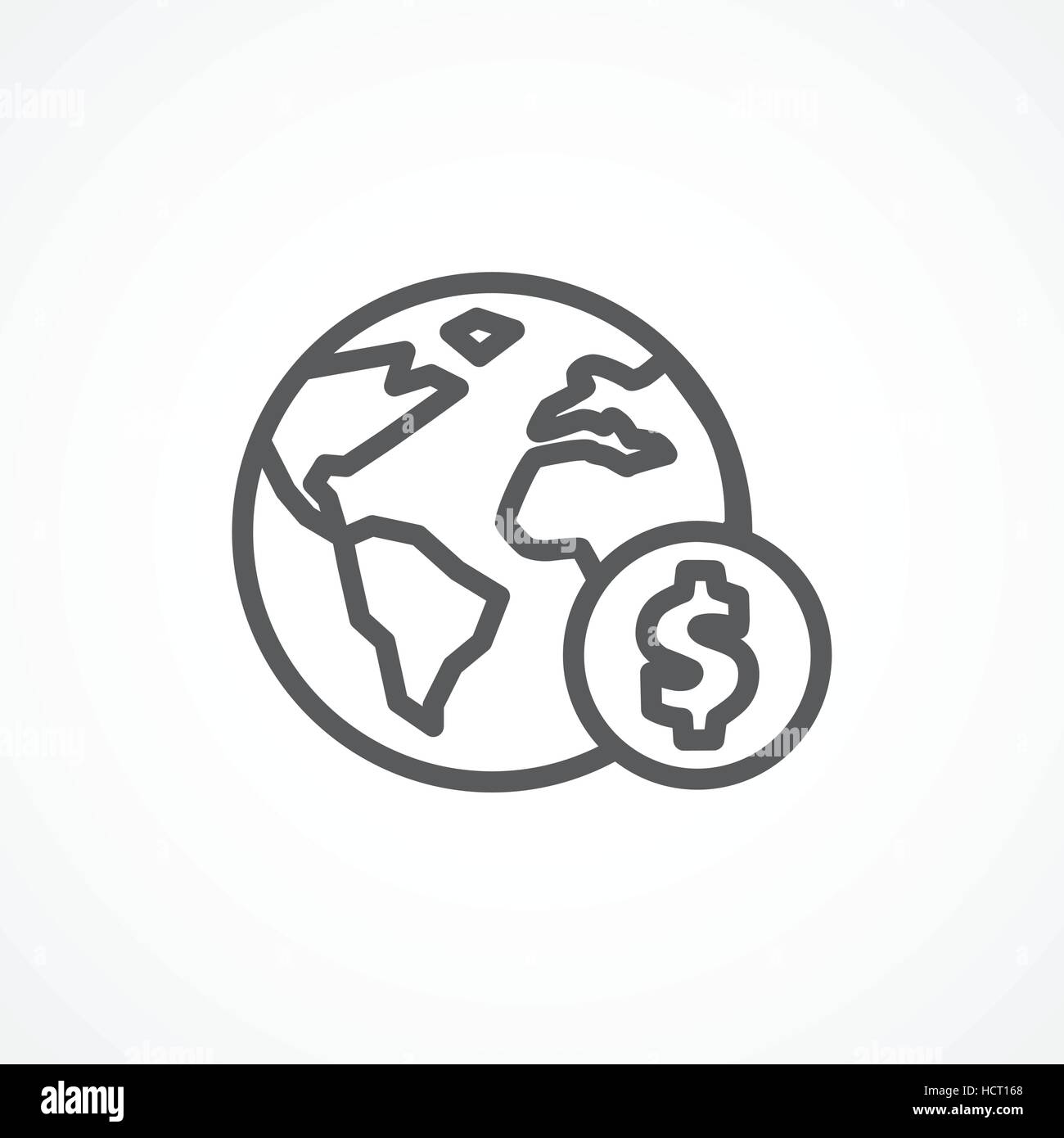 Global Business Icon Illustrazione Vettoriale