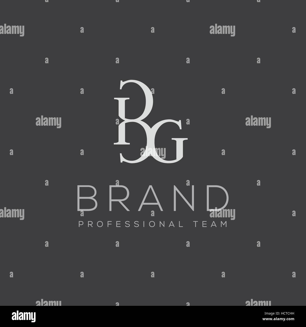 B,G lettere logo vettoriale. Logo aziendale Illustrazione Vettoriale