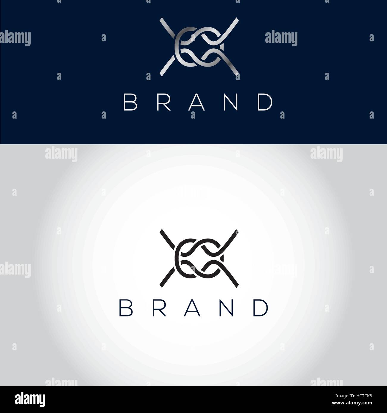 Nodo logo vettoriale. Emblema del nodo Illustrazione Vettoriale