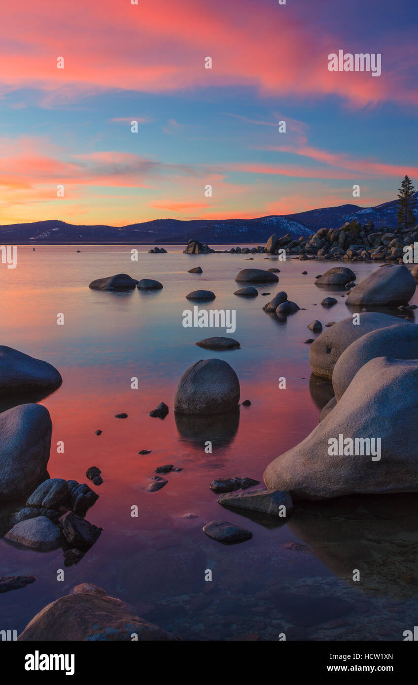 Northe Lake Tahoe Tramonto Foto Stock Northe Lake Tahoe Tramonto Foto Stock