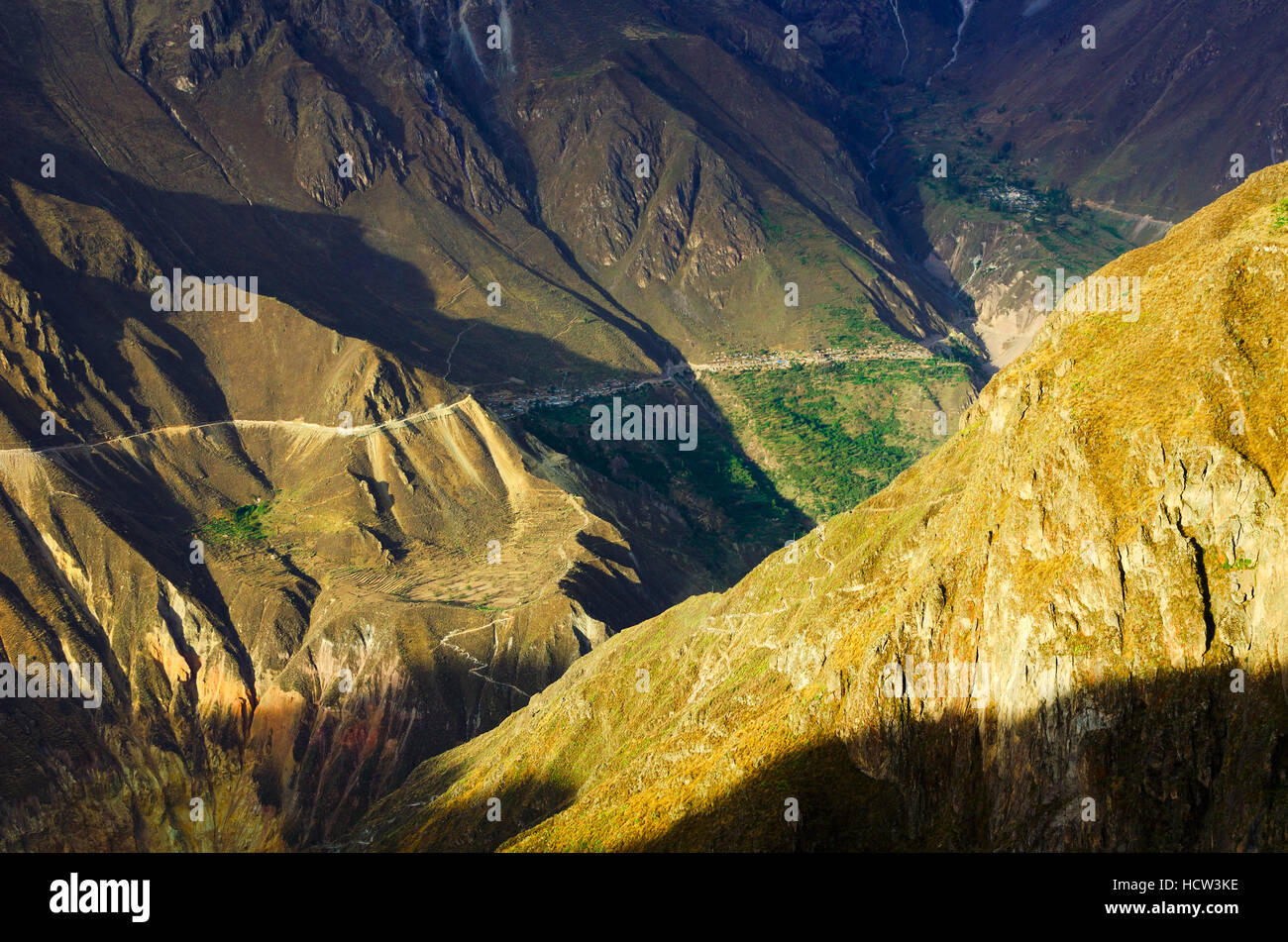 Il Canion del Colca Tramonto Foto Stock
