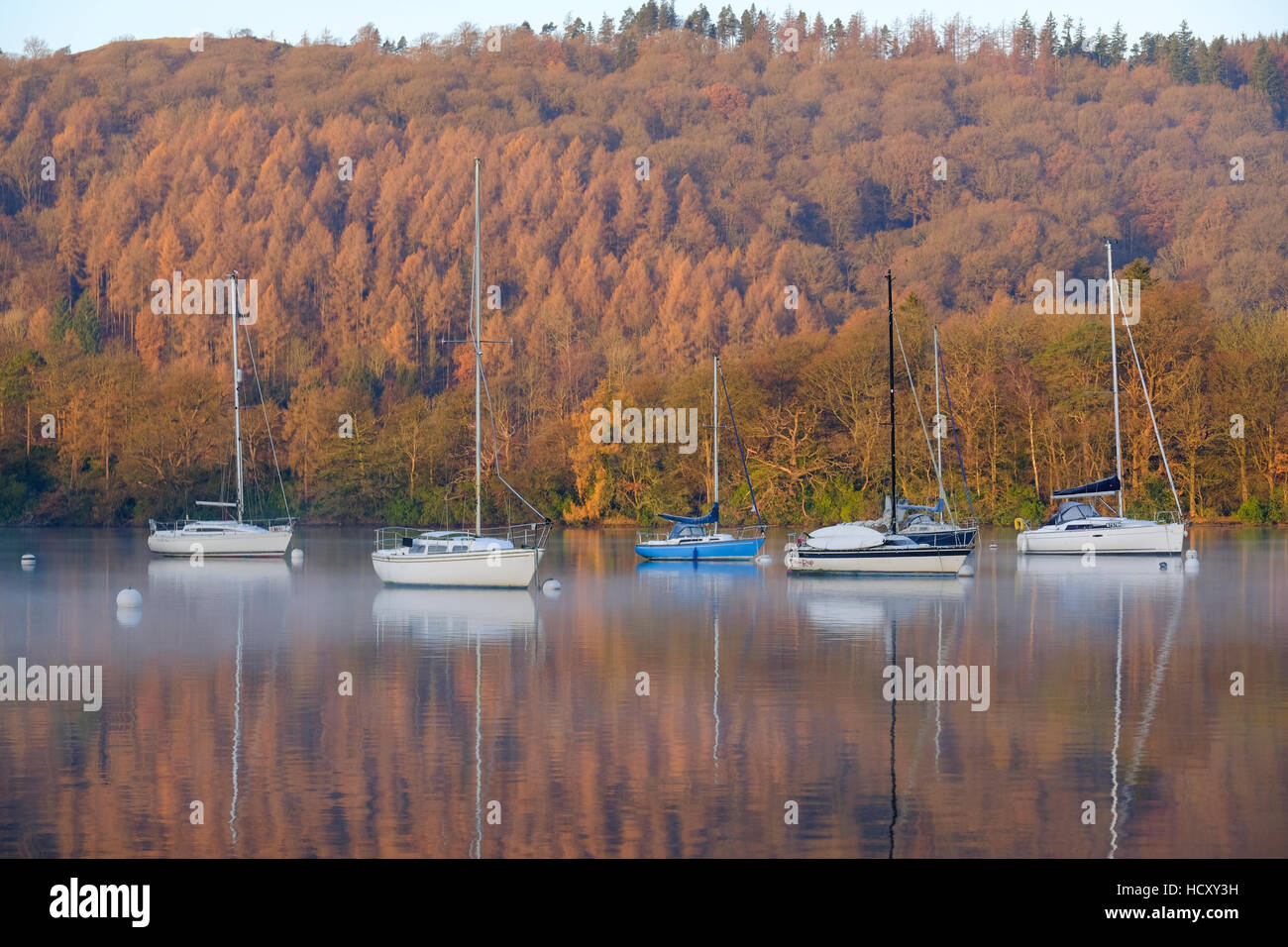 Lago di Windermere imbarcazioni a Bowness on Windermere Foto Stock