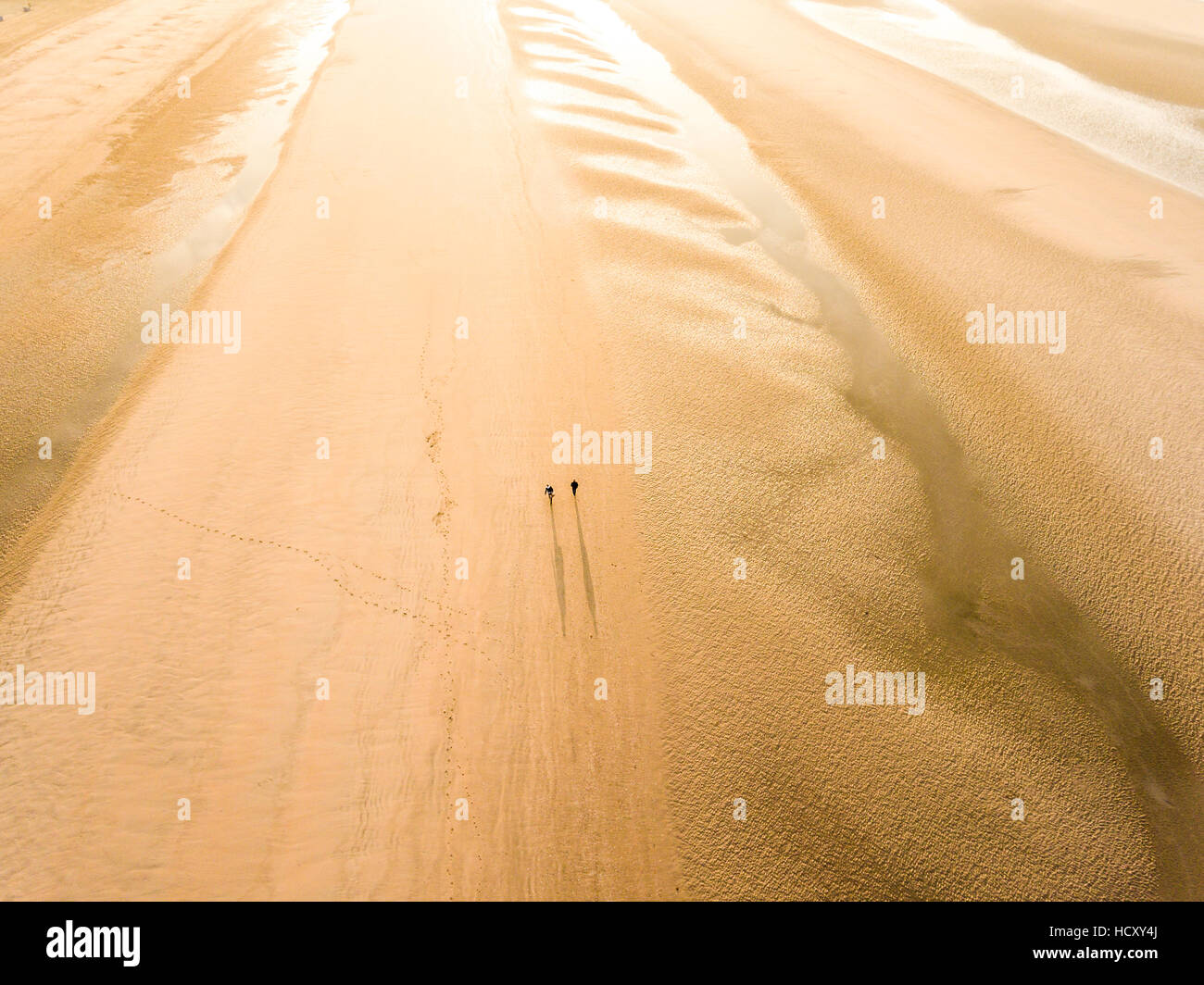 Camber Sands Beach a sunrise, campanatura, nei pressi di segale, East Sussex, Regno Unito Foto Stock