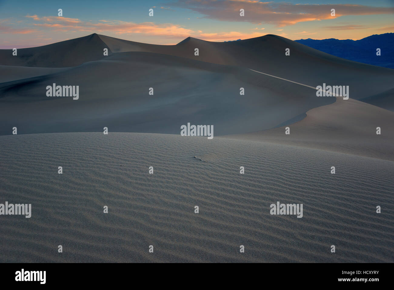 Death Valley dune, mattina. Foto Stock