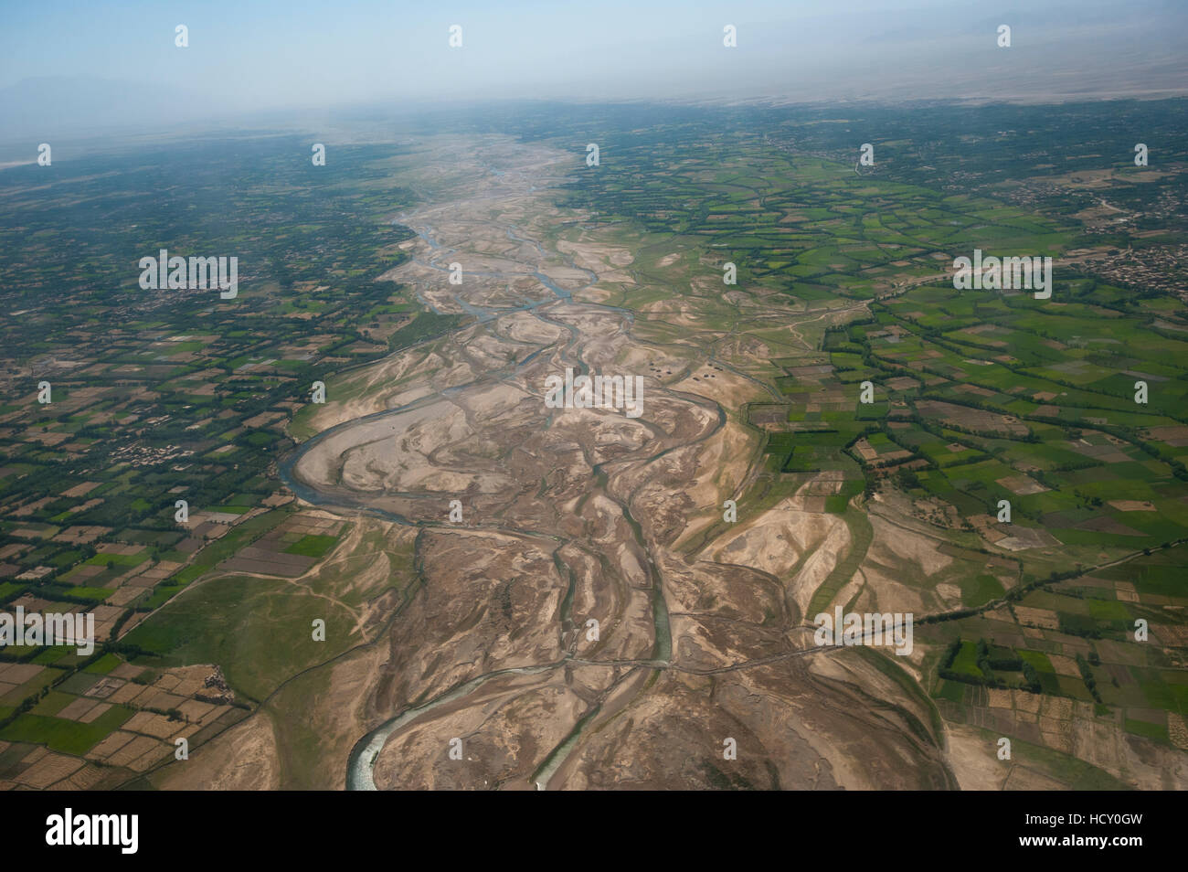 Afghanistan paesaggio dal volo Herat-Kabul, Afghanistan Foto Stock