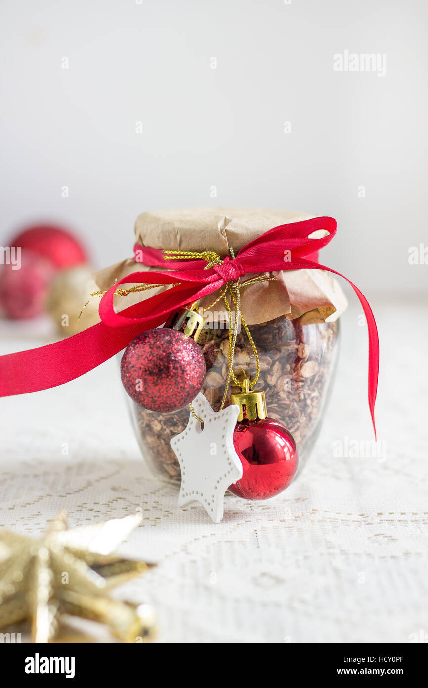 In casa di muesli di Natale Foto Stock