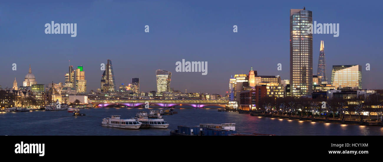 Città e Blackfriars panorama con la Shard, London, Regno Unito Foto Stock