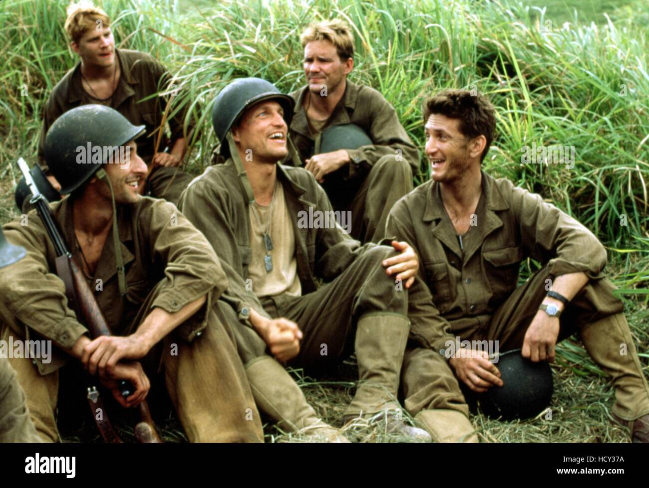 La sottile linea rossa, Adrien Brody, Woody Harrelson, Sean Penn, 1998. TM e © XX Century Fox Film Corp. Tutti i diritti Foto Stock