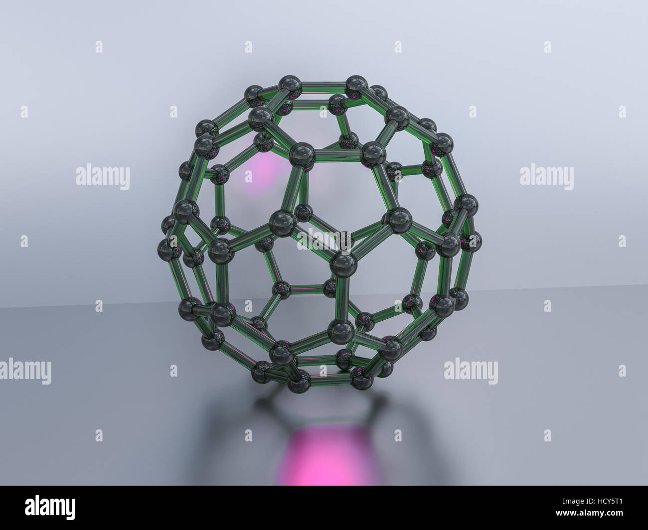 Buckminsterfullerene, buckyball, foto realistiche di computer grafica Foto Stock