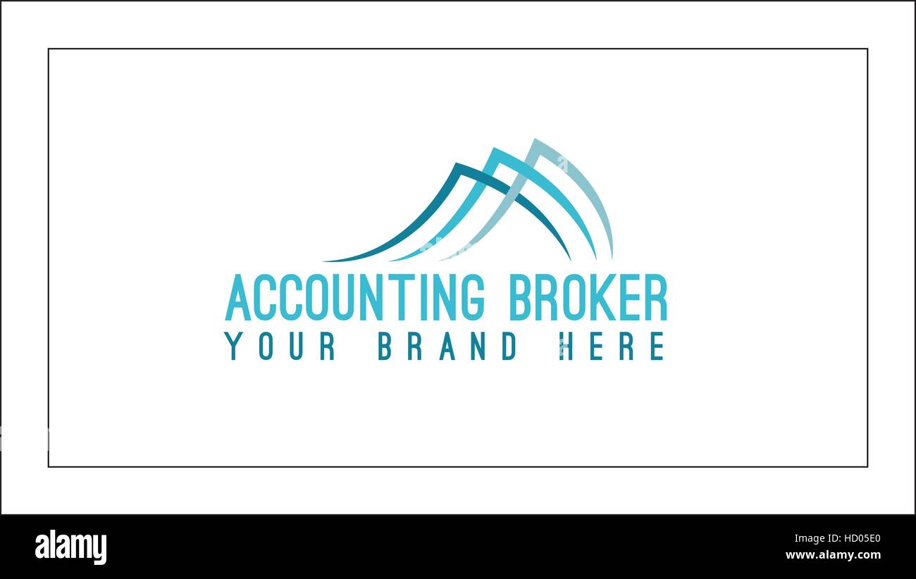 Broker di contabilità logo vettoriale del modello di progettazione Illustrazione Vettoriale