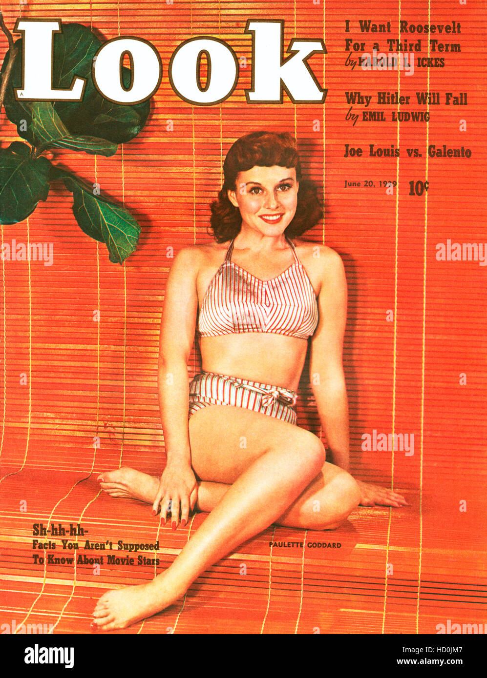 Paulette Goddard, Look copertina, 20 giugno 1939 Foto Stock