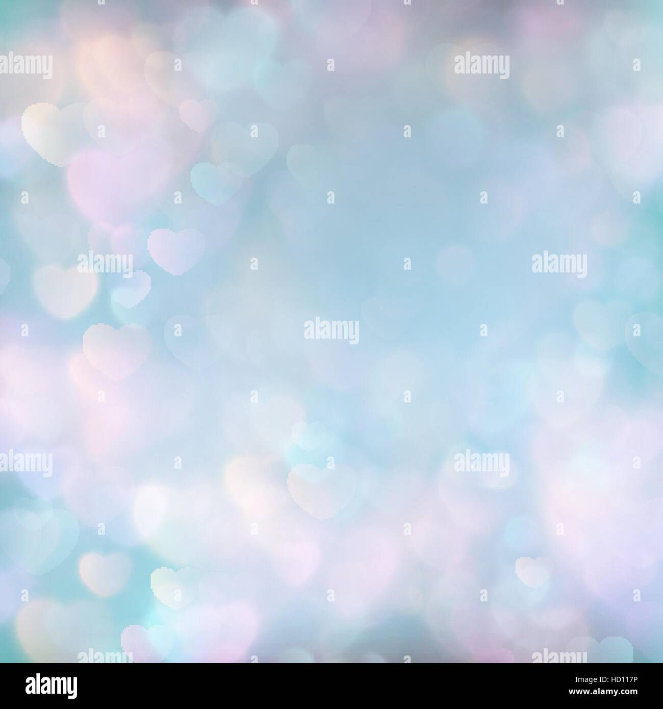 Giorno di San Valentino. Cuori bokeh sfondo. EPS 10 Illustrazione Vettoriale