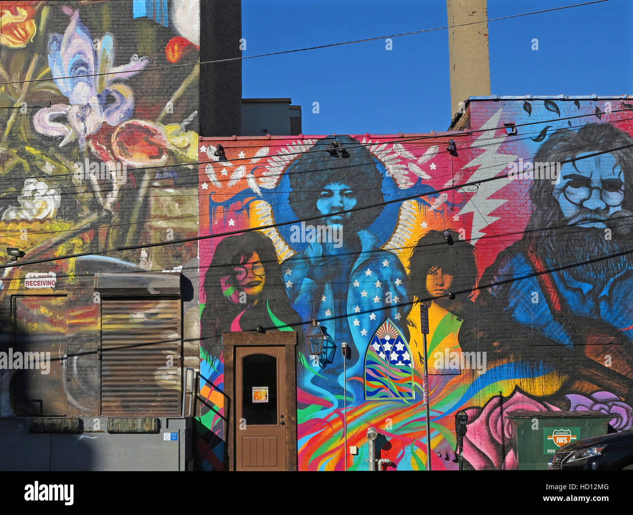 Jersey city rock & roll murale Foto Stock
