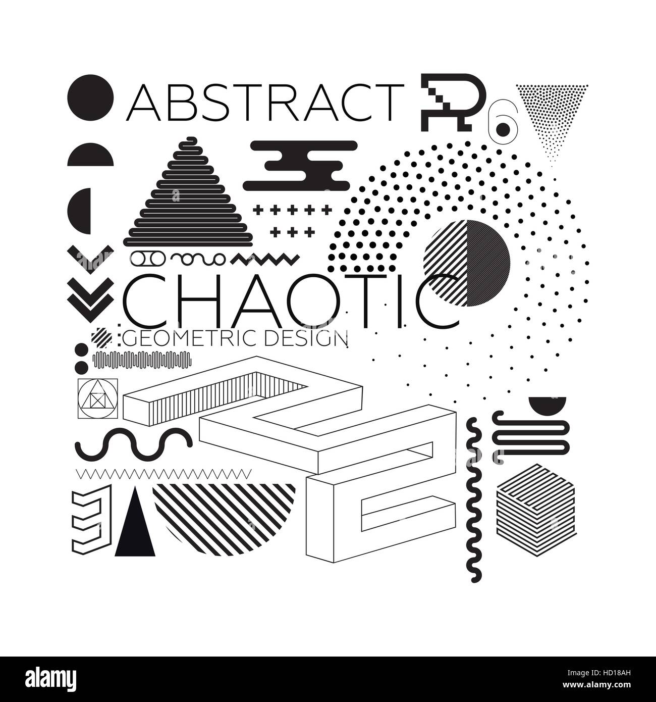 Abstract composizione geometrica Illustrazione Vettoriale