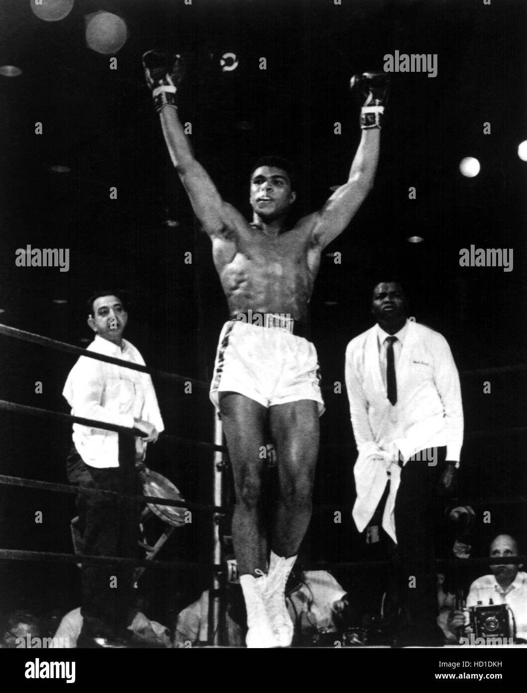 Muhammad Ali nel pugilato ring Foto Stock